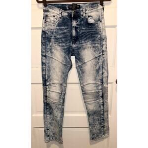 GS-115‎ Denim Boys Jeans Size 16 (26x26) Acid Wash Bleached Distressed Jeans